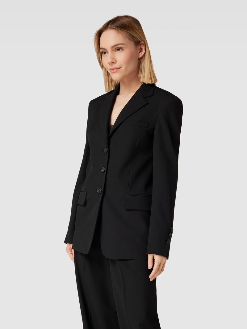 Blazer mit Knopfleiste in schwarz