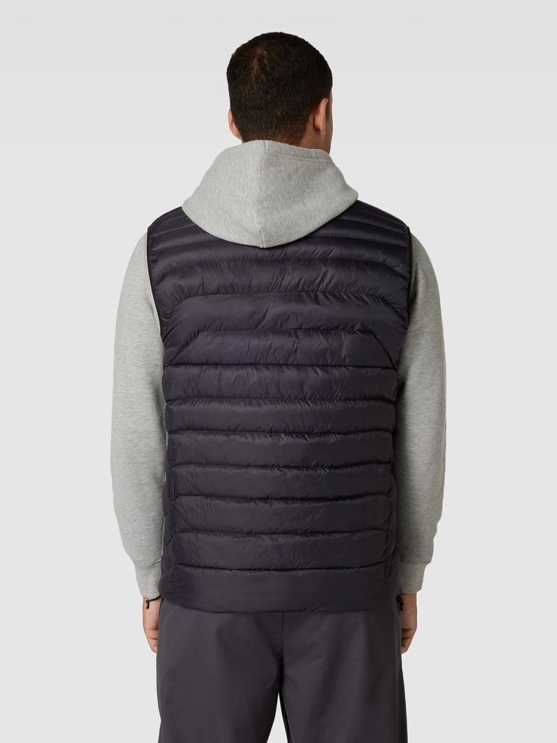 Steppweste mit Label-Stitching Modell 'TERRA' in schwarz
