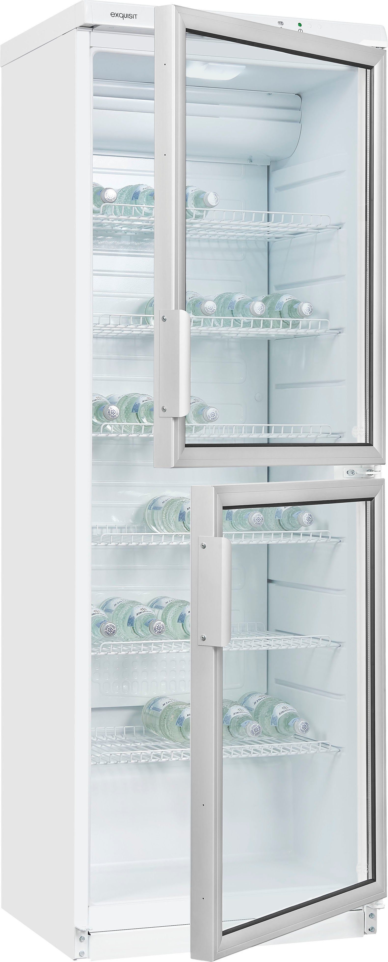 exquisit Getränkekühlschrank GKS350-2-GT-280D weiss, 173 cm hoch, 60 cm breit