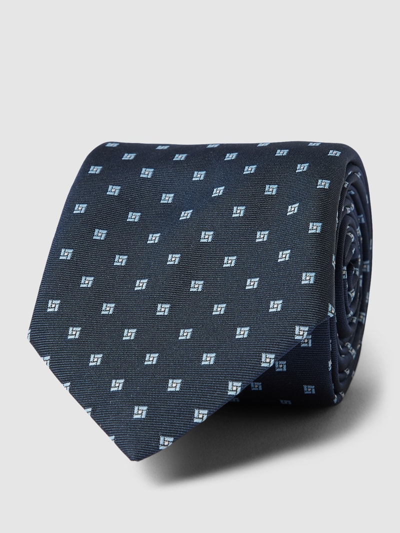 Krawatte mit Allover-Muster Modell 'TIE' in blau