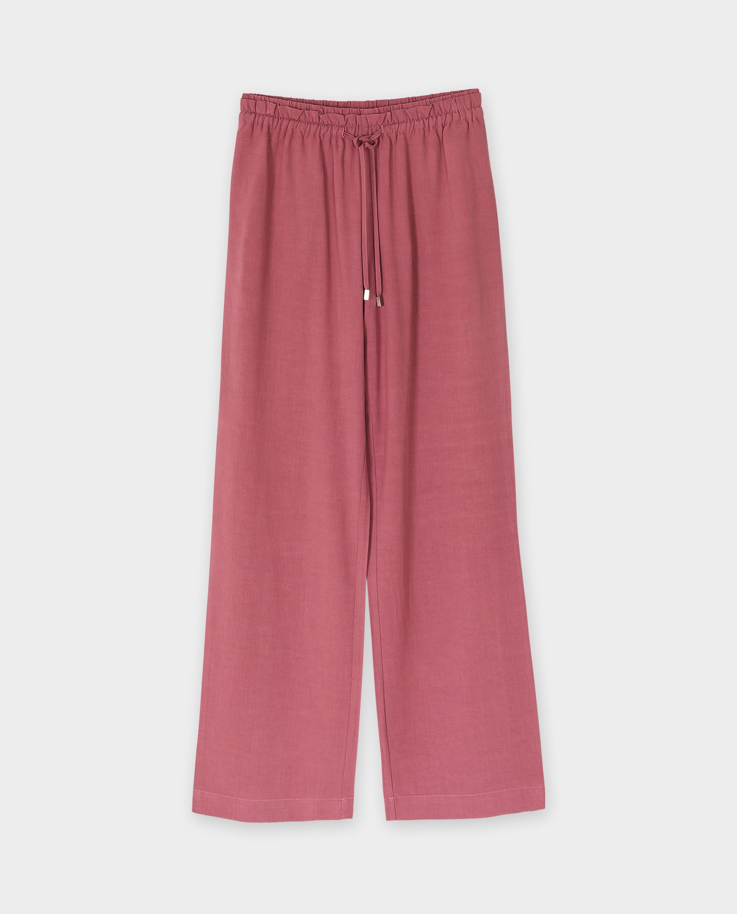 Pantaloni I AM mov cu viscoză LENZING™ ECOVERO™, roșu închis 36-46