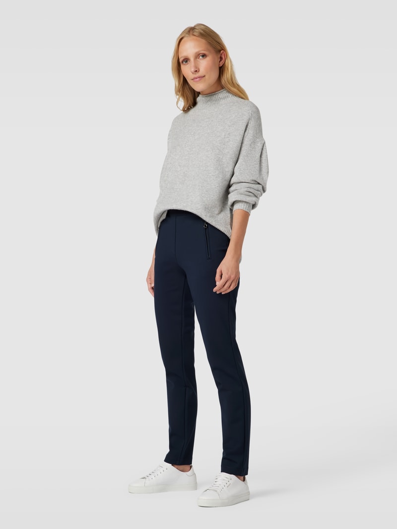 Skinny Fit Stoffhose mit Stretch-Anteil in dunkelblau