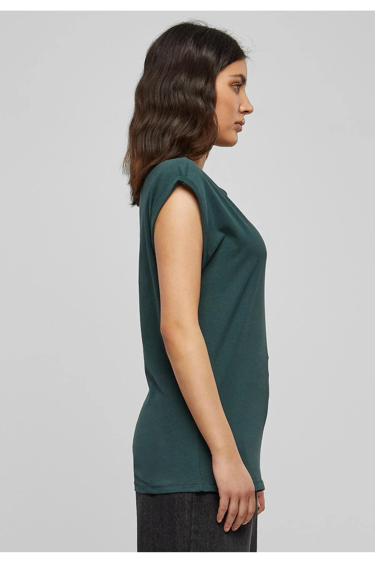 Urban Classics  Damen T-Shirt mit verlängerter Schulterpartie für Damen