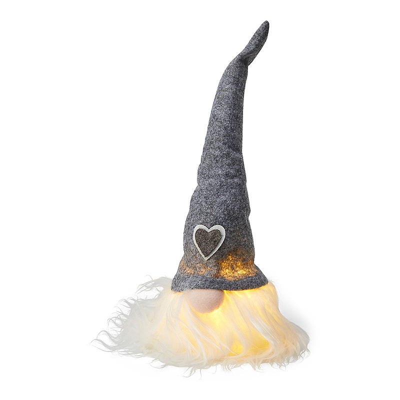 Home Nisse 28 cm m/LED-lys