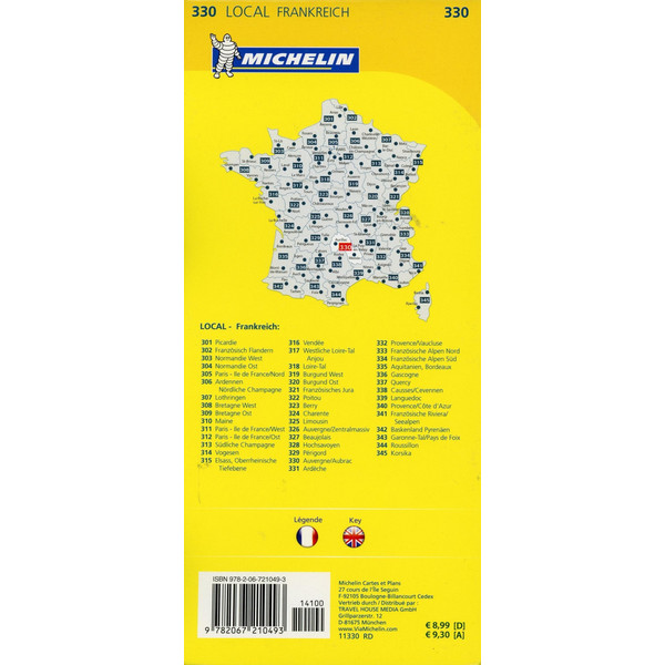 Auvergne/Aubrac - Wanderkarte
