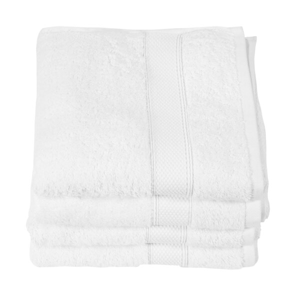 Frottier-Serie Hotel Handtuch, 4er Set, weiß