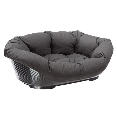 Set aus Ferplast Korb Siesta Deluxe  mit Überzug Sofà  - Anthrazit