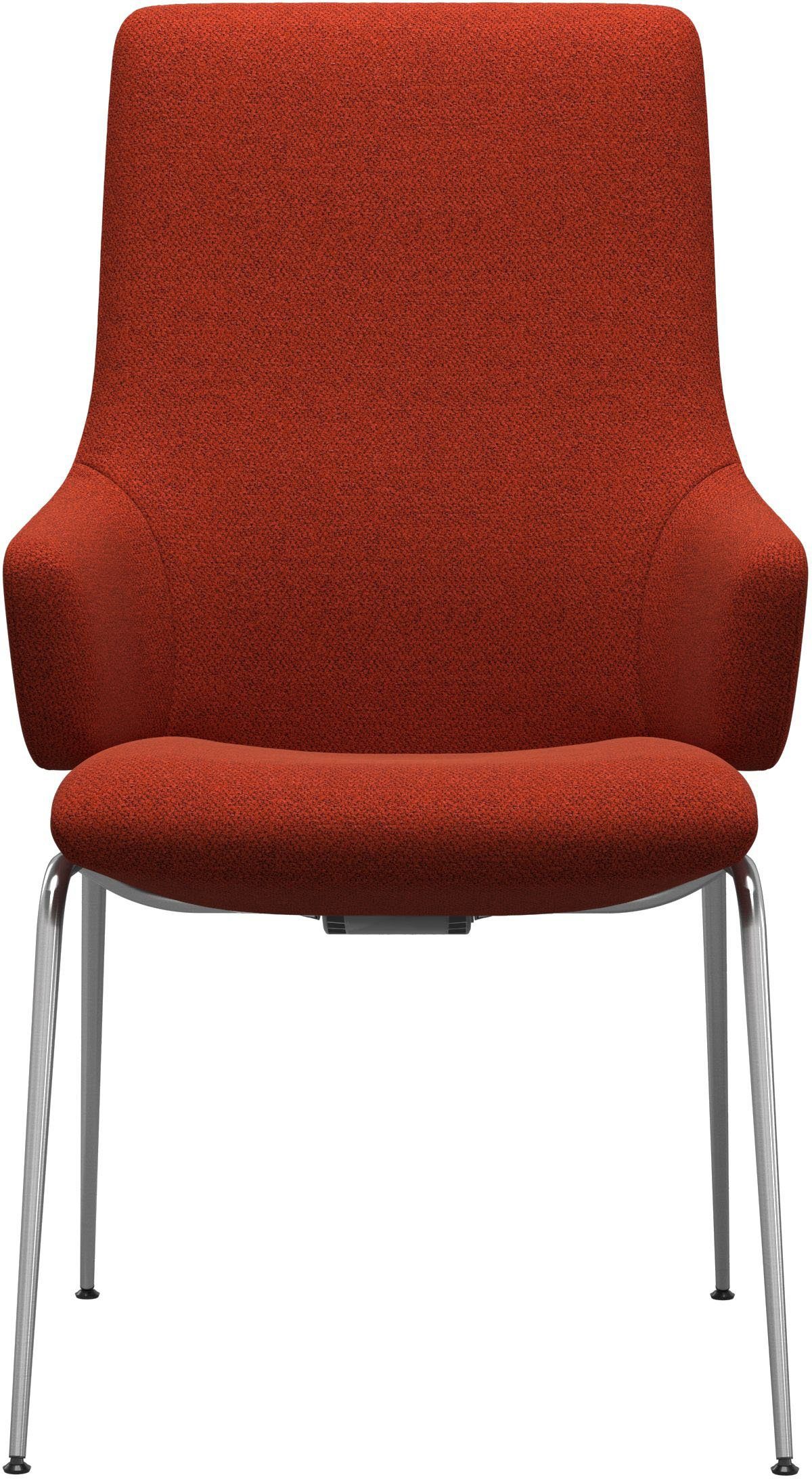 Stressless® Polsterstuhl Laurel, High Back mit Armlehne, Größe L, mit Beinen aus Stahl in Chrom matt