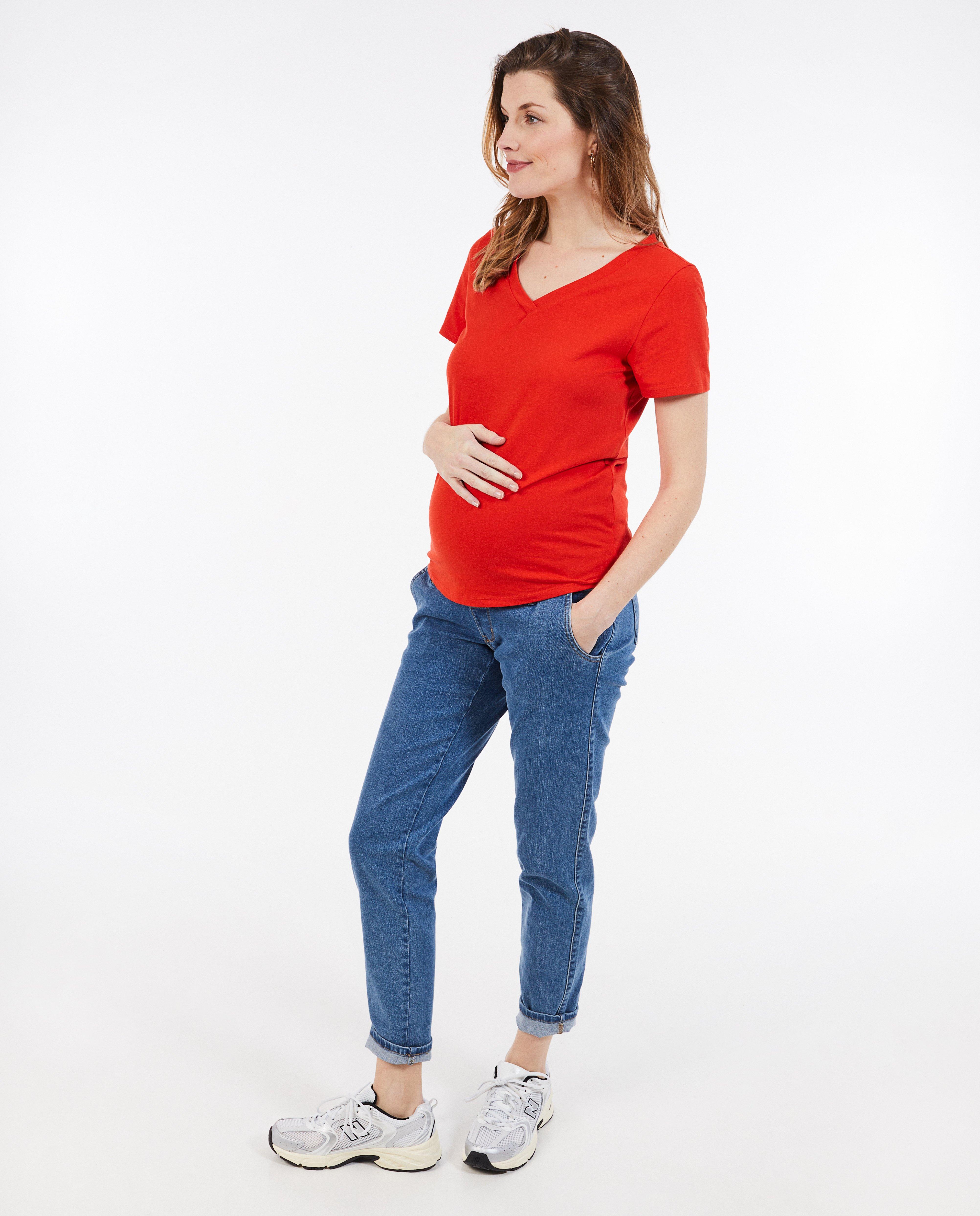 Tricou Atelier Maman Red pentru maternitate, roșu