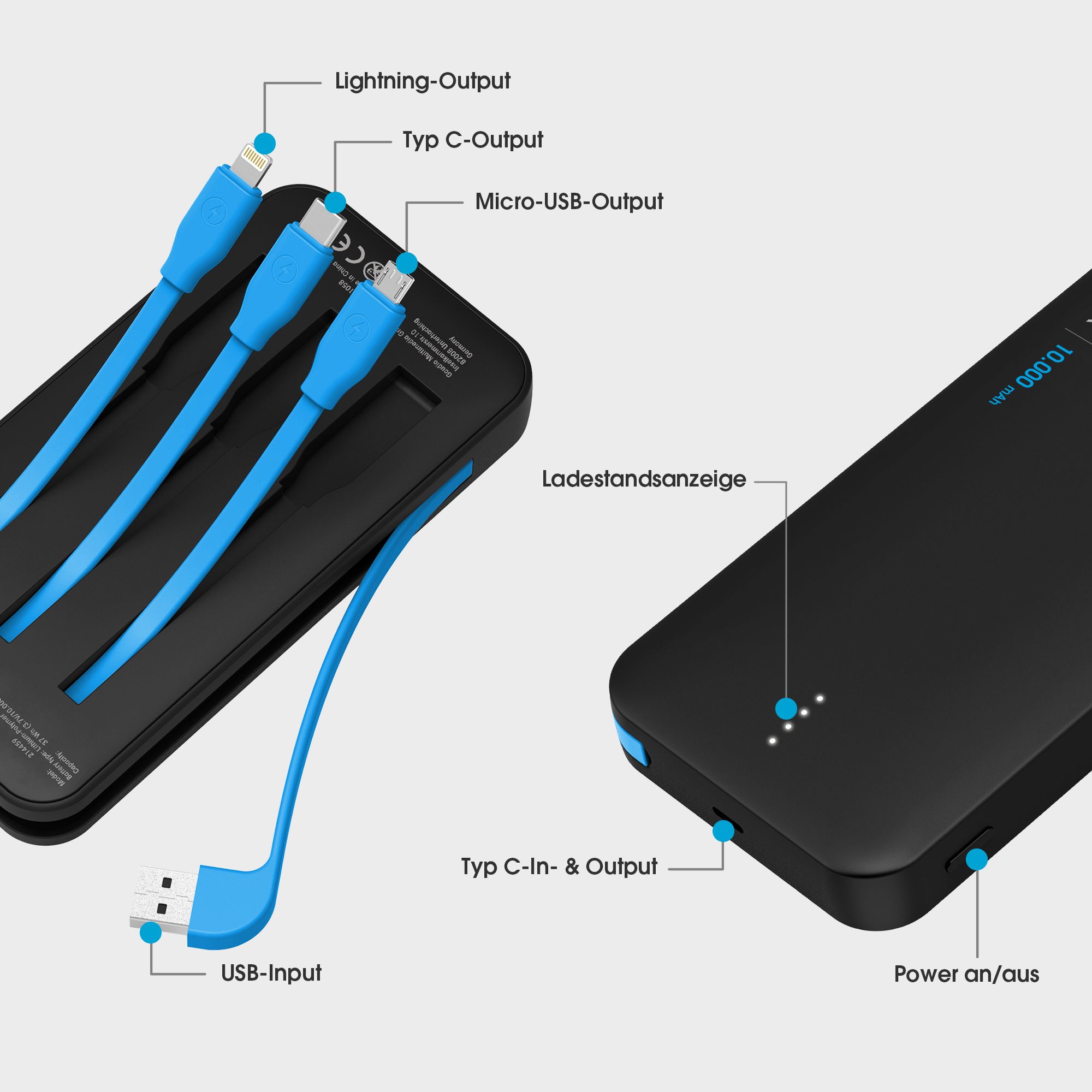 XLayer All in One PD 10.000mAh Powerbank