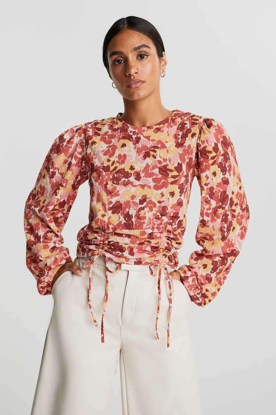 Alma drawstring top