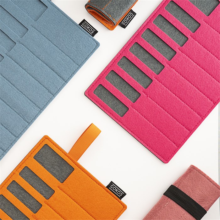 Felt Pouch Grey Orange
