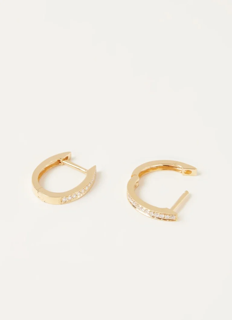 Wouters & Hendrix 18-carat yellow gold earrings with diamonds