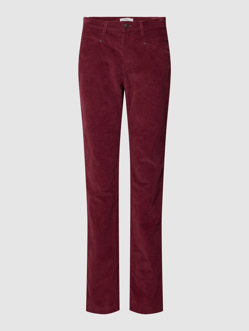 Cordhose mit Eingrifftaschen in rot