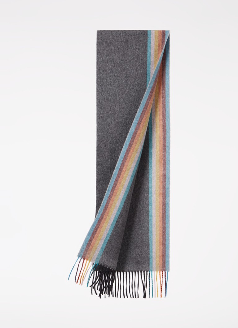 Paul Smith Cashmere scarf with stripe print 170 x 25 cm