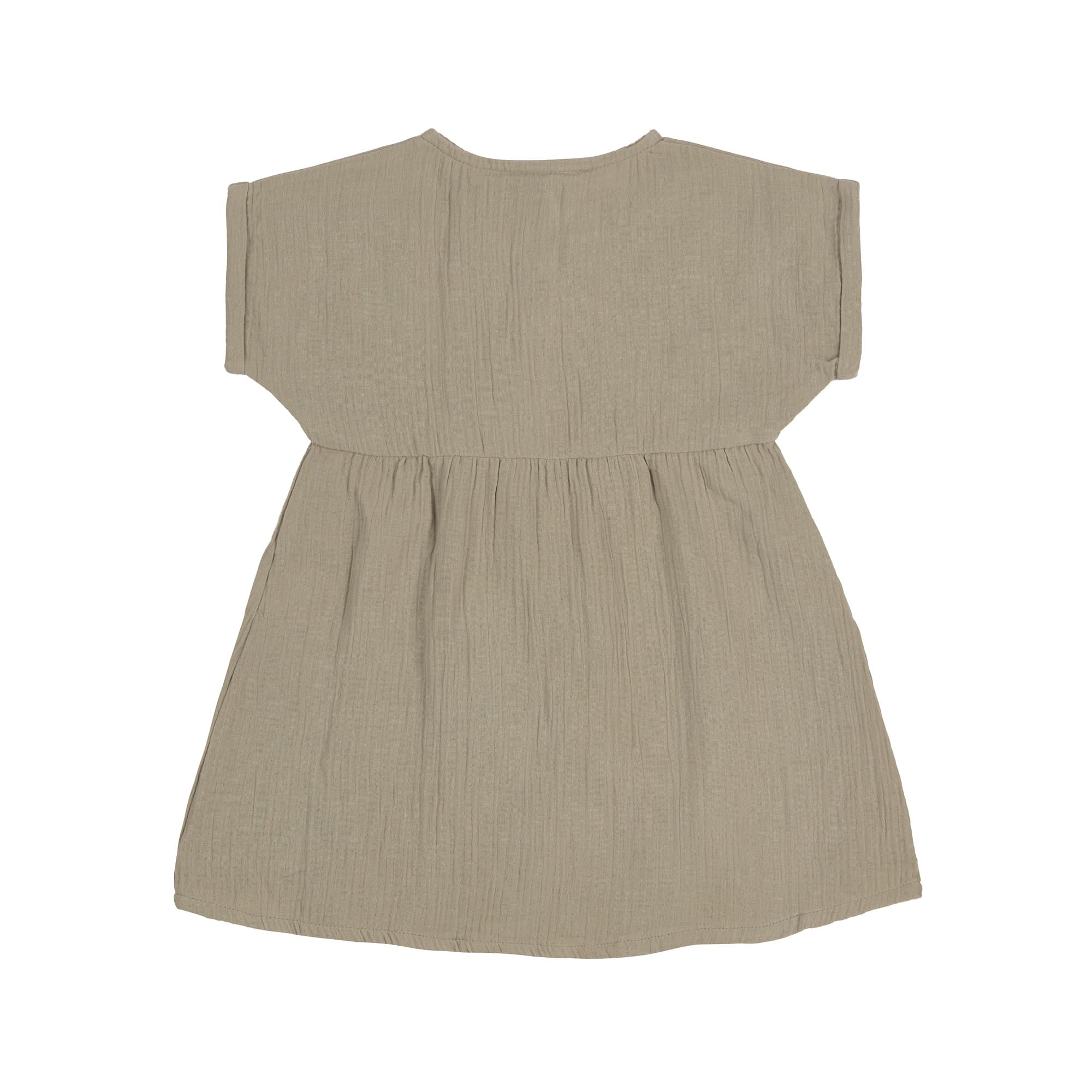 Kinderkleid - Bio Baumwolle, Oliv