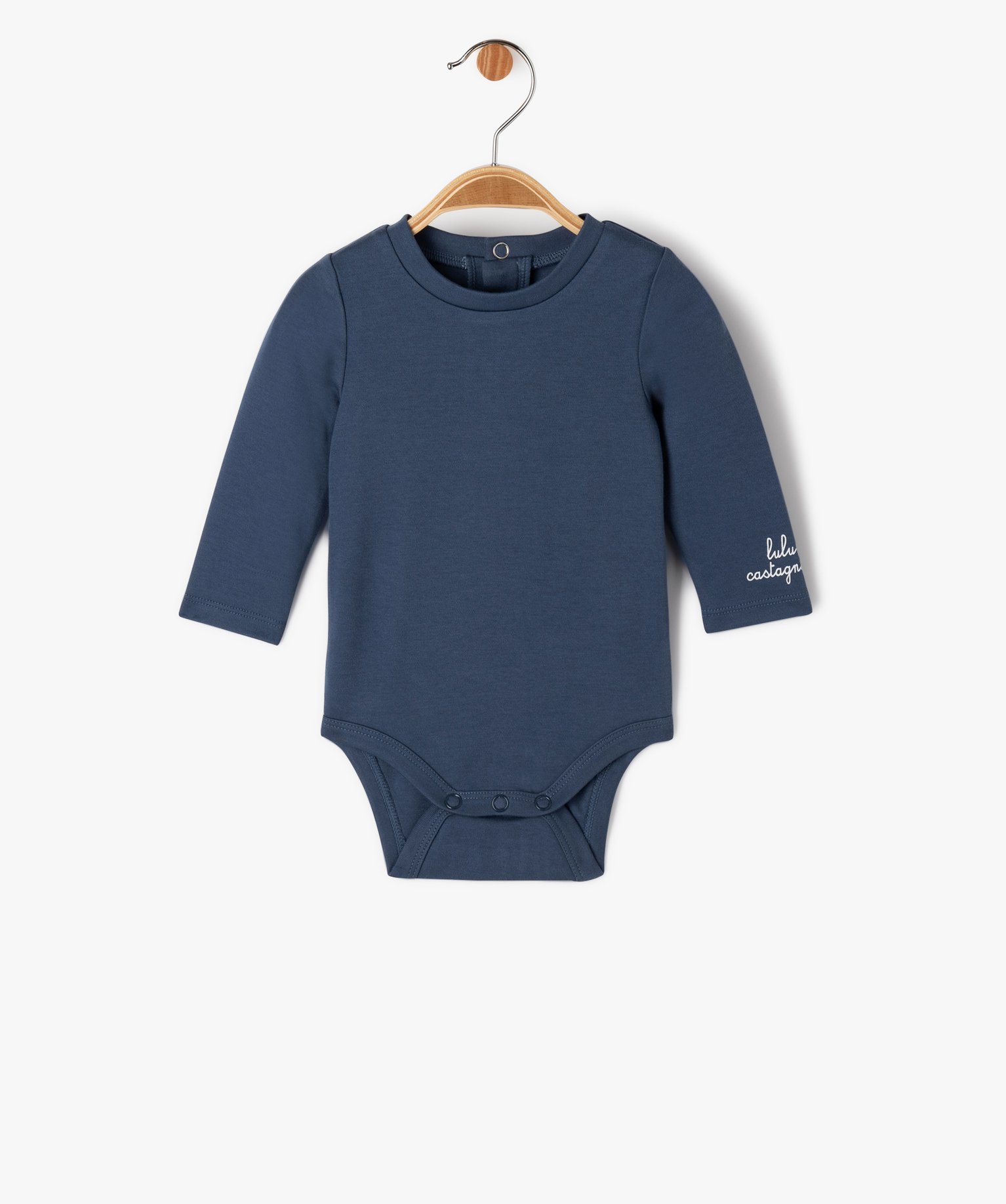 Ensemble 2 pièces salopette + body bébé Garçon - LuluCas... gris | GEMO