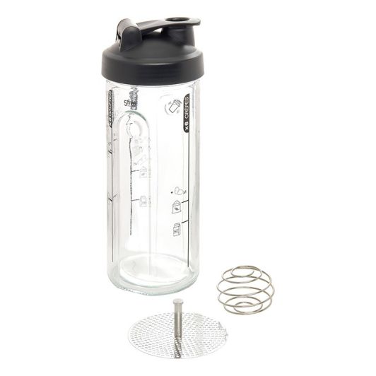 Shaker pentru aluat de clătite - 800ml - Cu bilă de amestecare