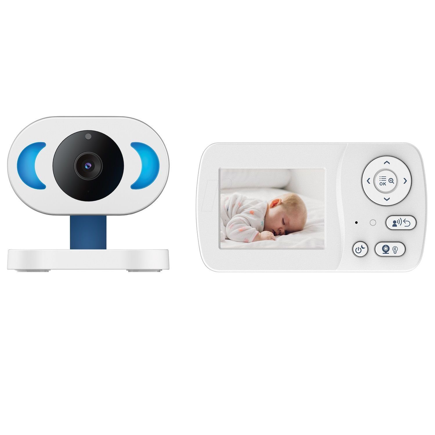 Telefunken Video-Babyphone VM-F200 Video-Babyphone 2,4'' Display Infrarotmodus 320x240 Px, Starre Kamera