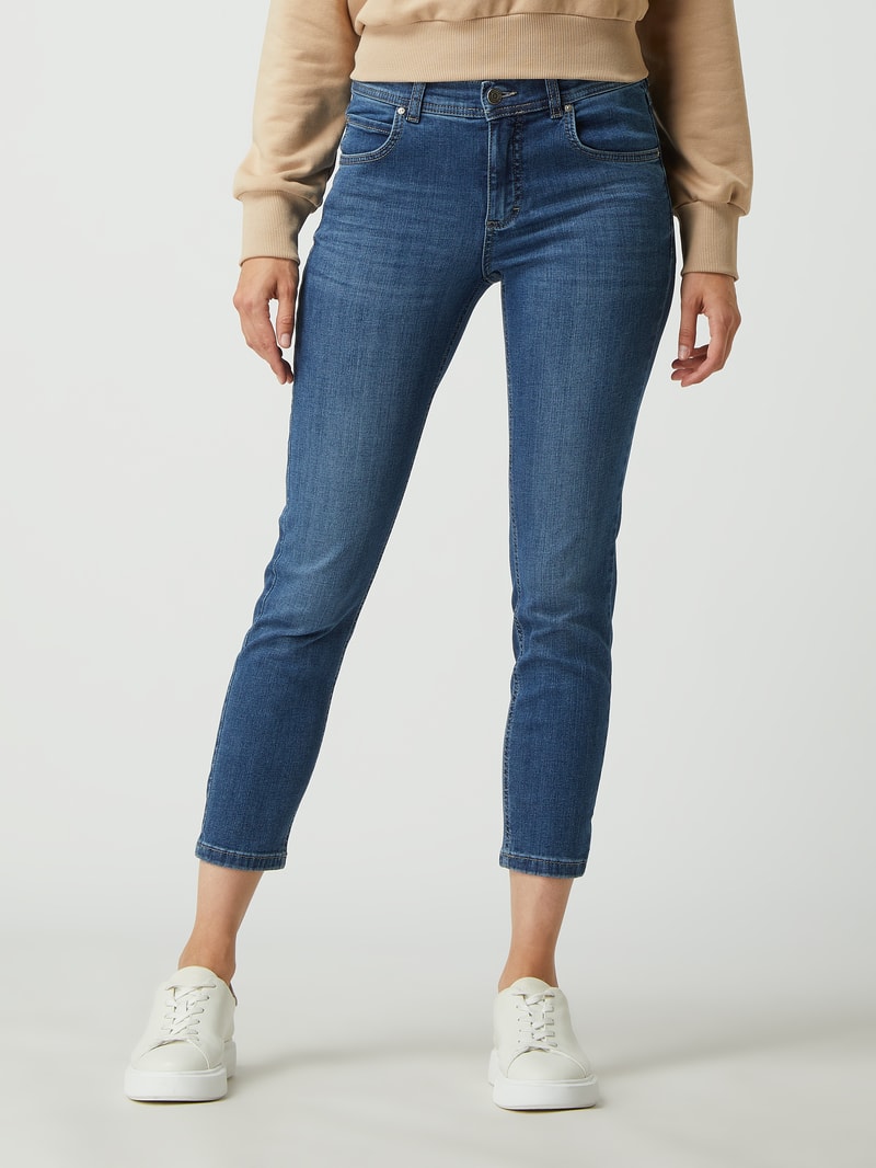 Slim Fit Jeans mit Stretch-Anteil Modell 'Ornella' in blau