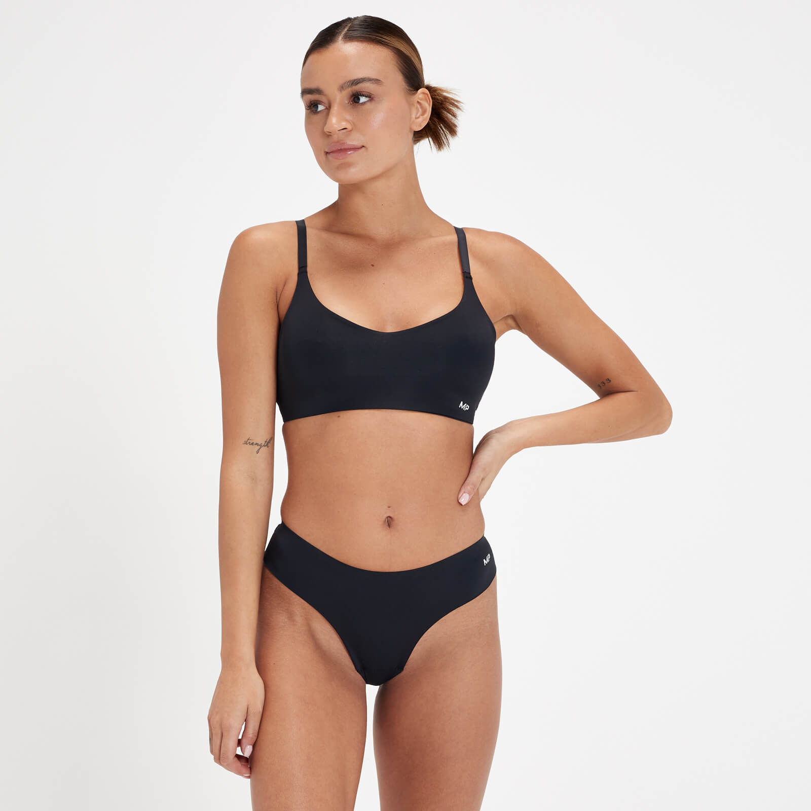 String discret MP pour femmes – Noir