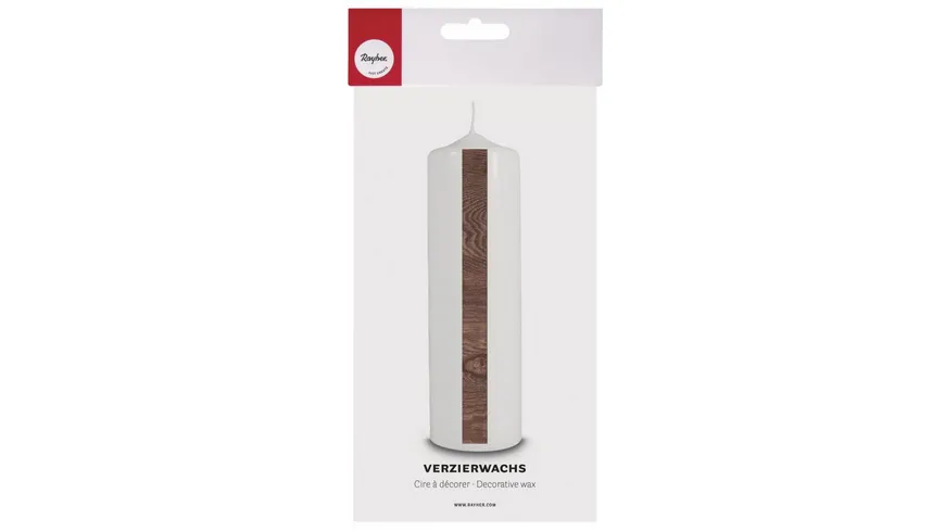 rayher Wachsfolie Holzoptik 20x10cm Dunkelbraun