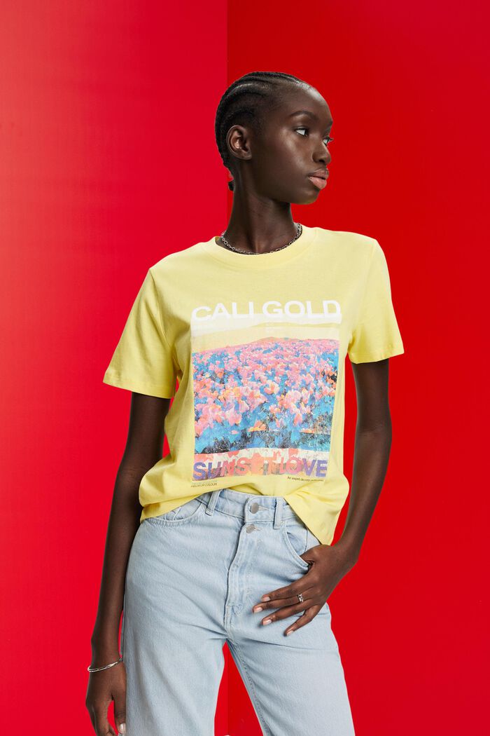 Baumwoll-T-Shirt mit Frontprint