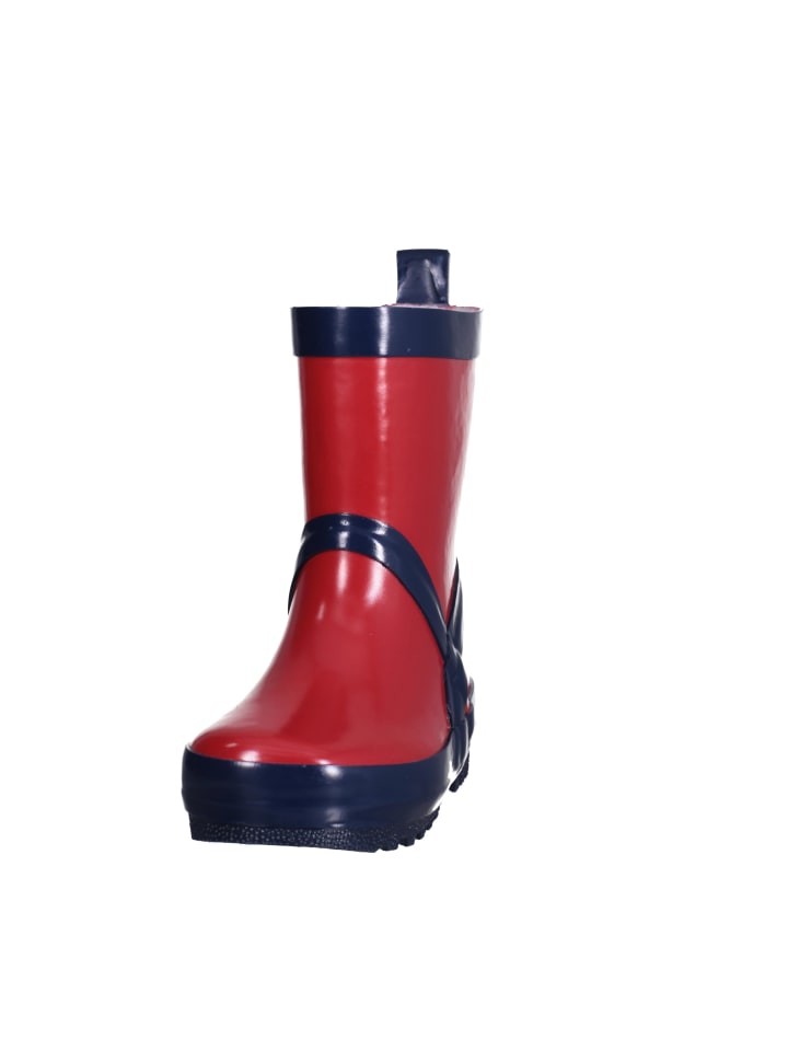 Playshoes Gummistiefel uni in Rot/Marine günstig kaufen 22/23