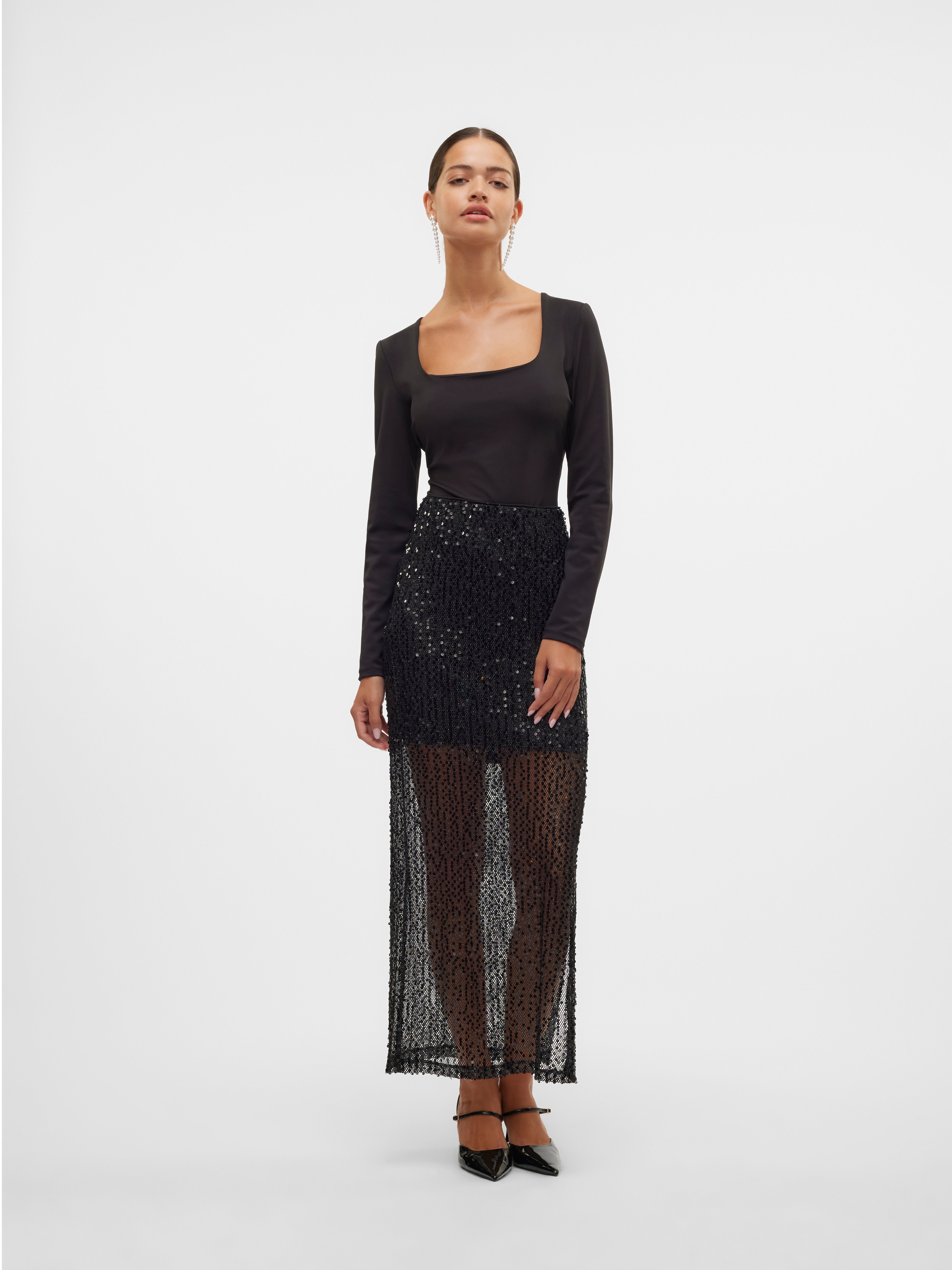 VMJULIET Hohe Taille Langer Rock