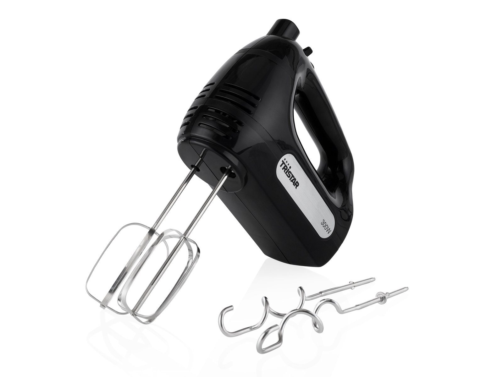 Tristar Handmixer, 300 W, Hand-Rührgerät Rührmaschine, 2 Quirle & 2 Knethaken Turbo Handrührer