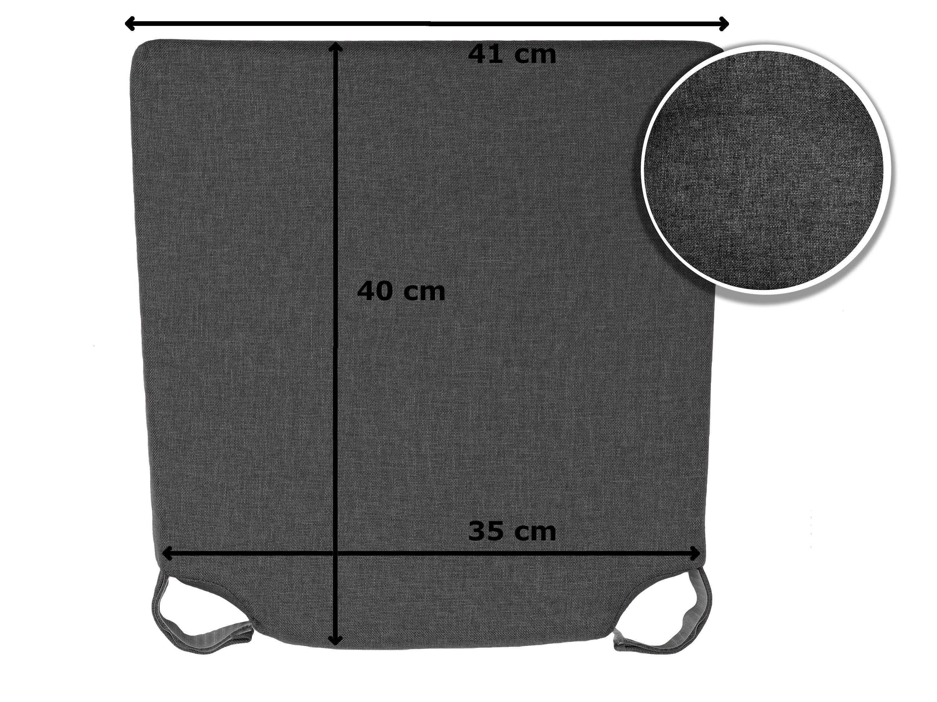 sunnypillow Stuhlkissen 4er Set Kissen Maße: 42 (vorne), 35 (hinten) x 40 x 5 cm