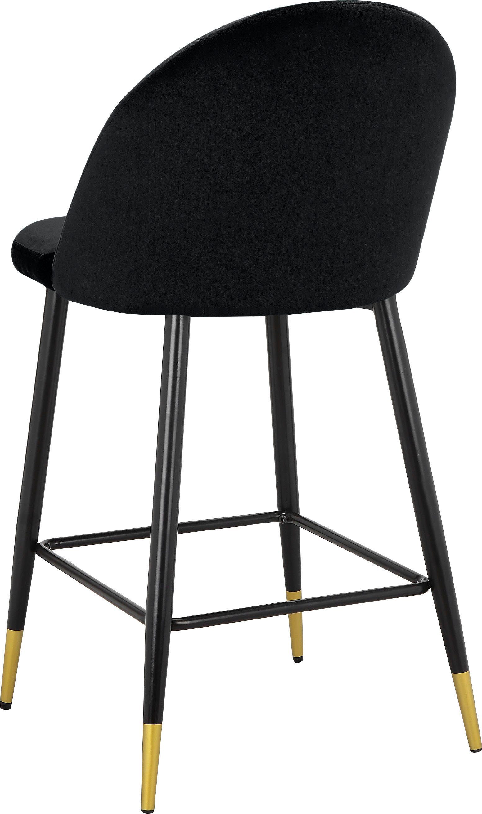 Leonique Bistrostuhl Embrosse (2 St), mit Sitz und Rücken gepolstert, in schönem Velourstoff, Sitzhöhe 65 cm