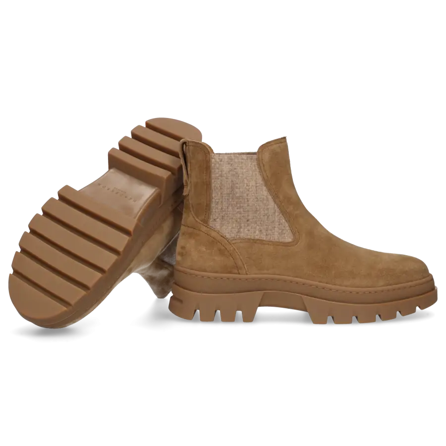 Henderson - Chelsea Boots ALMA Veloursleder - beige