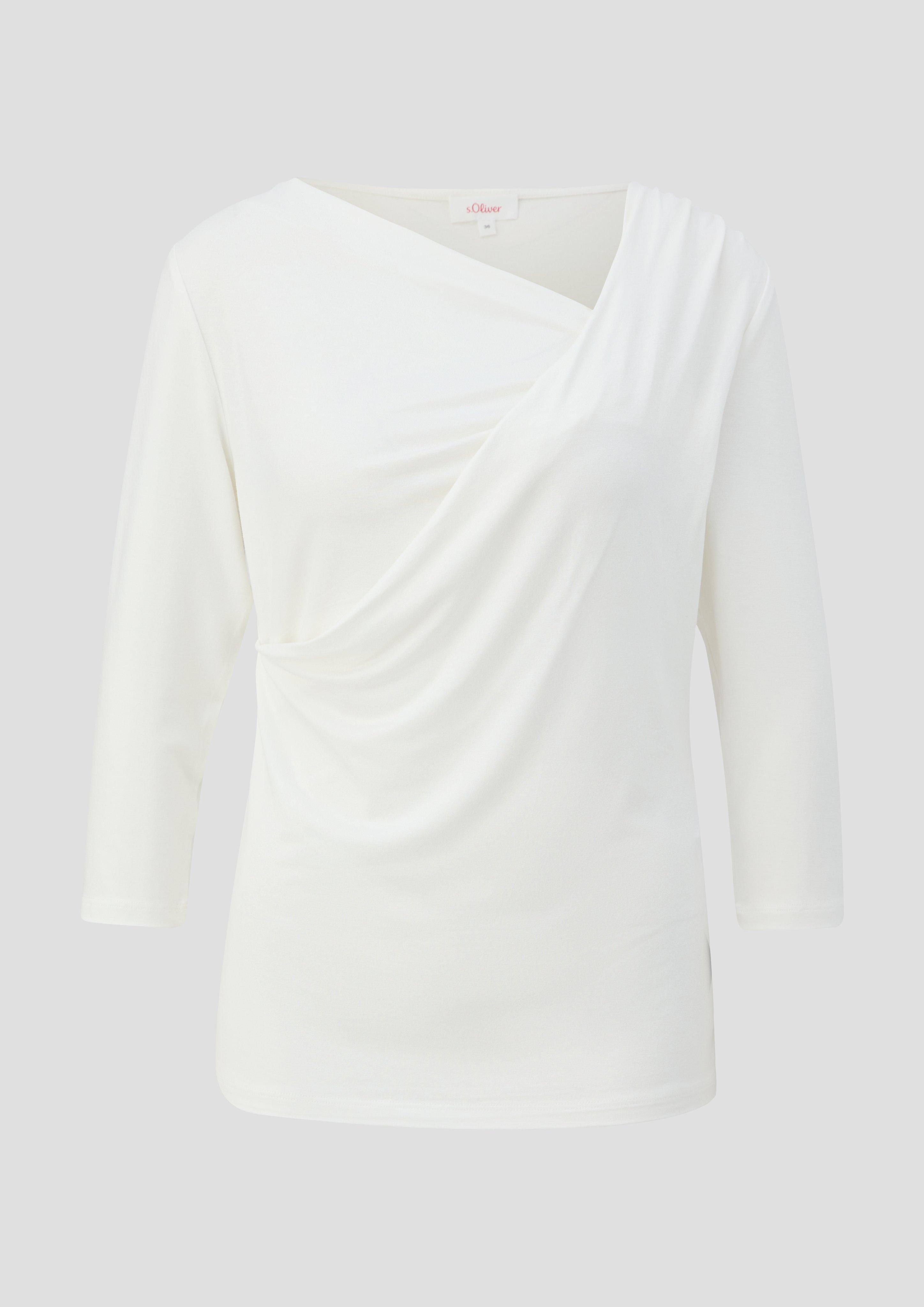 Viskosestretch-Shirt mit Drapierung  2158930-0210