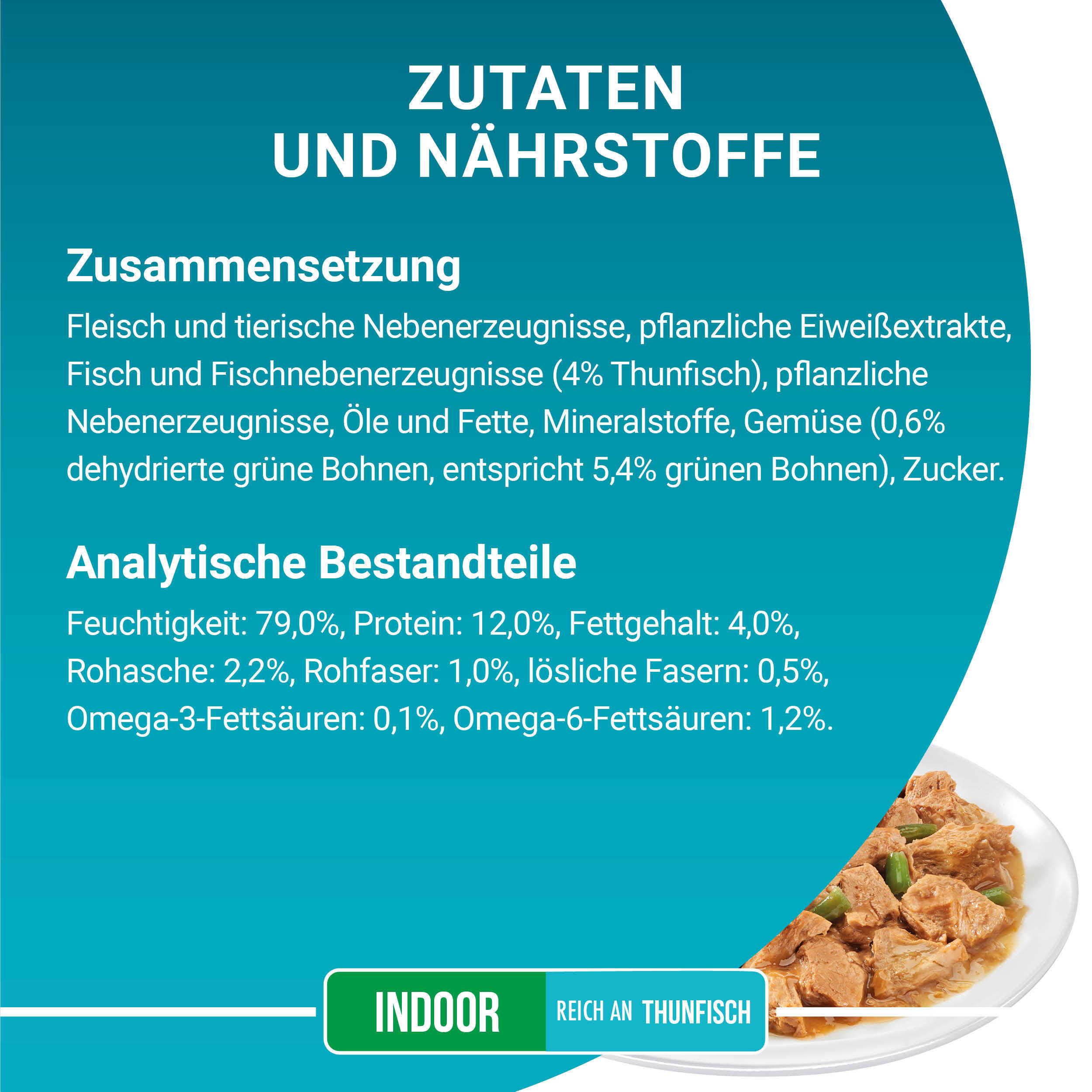 Purina ONE Nassfutter Purina ONE Indoor Formula mit Thunfisch & grünen Bohnen 26x85g