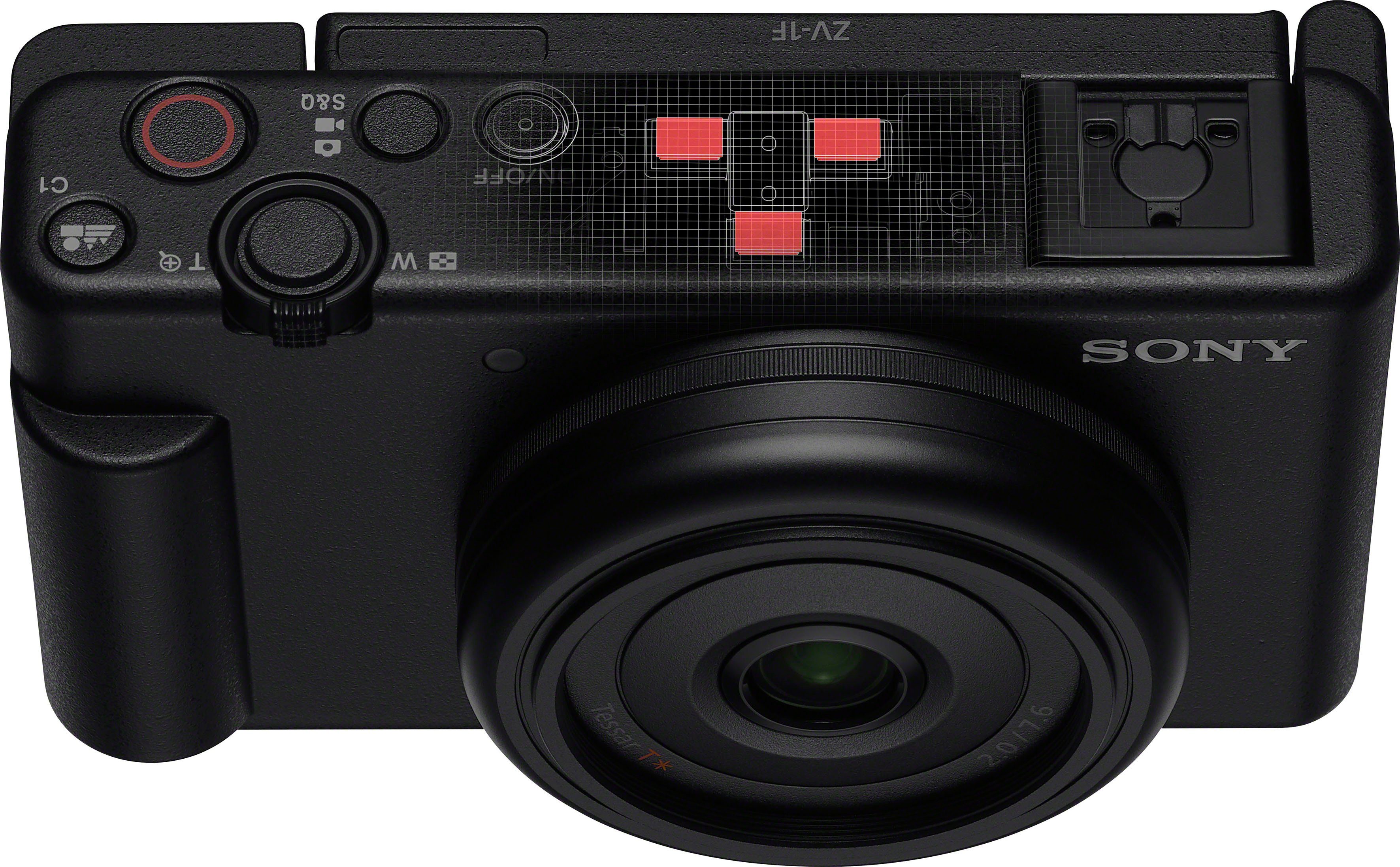 Sony ZV-1F Kompaktkamera (ZEISS Tessar T* Objektiv, 6 Elemente in 6 Gruppen, 20,1 MP, Bluetooth, WLAN)
