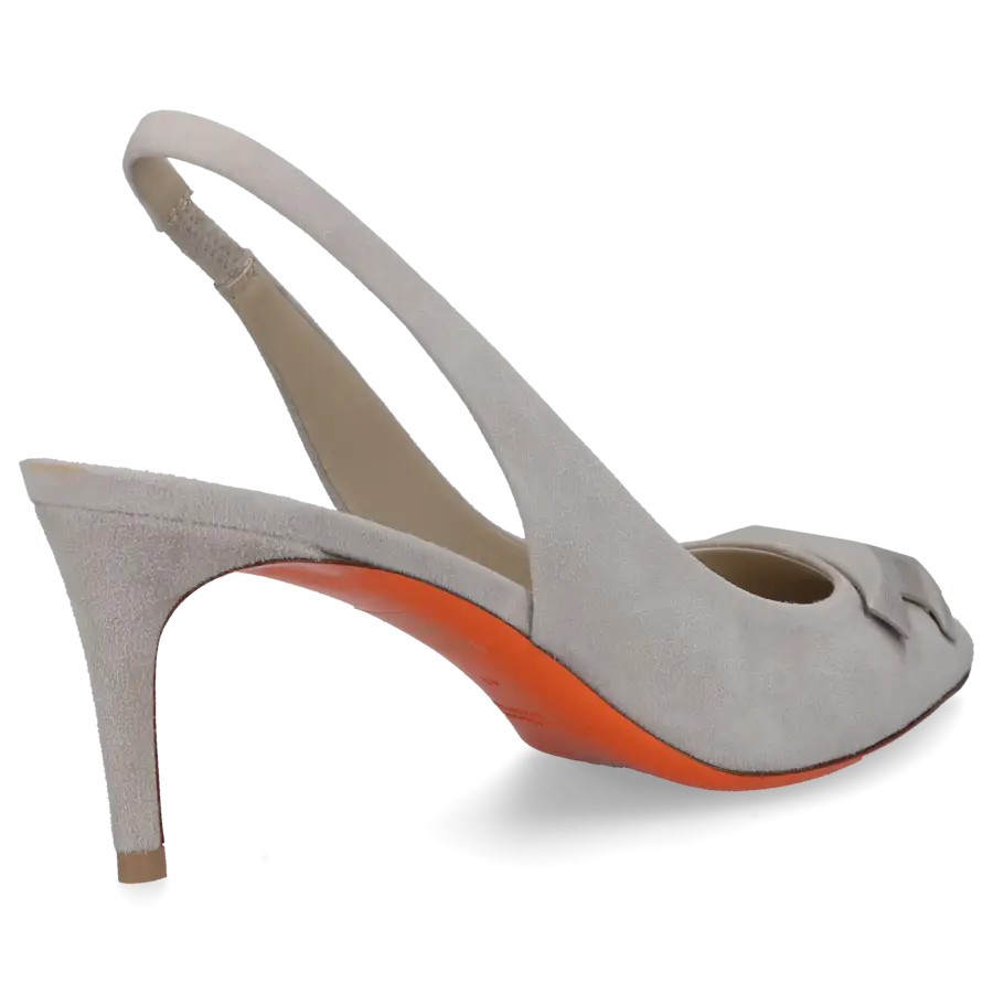 Santoni - Slingpumps SIBILLE Veloursleder - grau