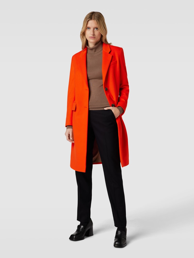 Wollmantel mit Knopfleiste Modell 'Catara' in rot