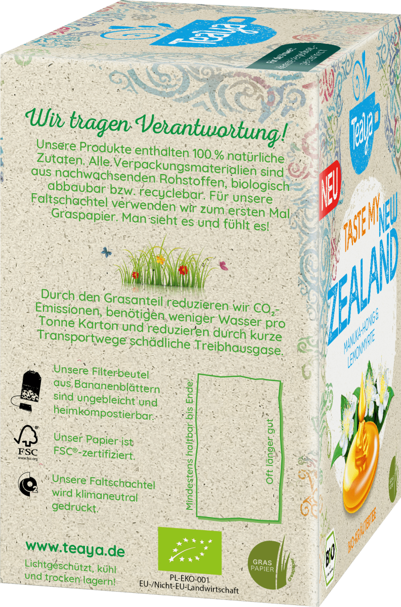 Kräutertee \taste my New Zealand\ mit Manuka Honig & Lemonmyrte (17 Beutel), 34 g
