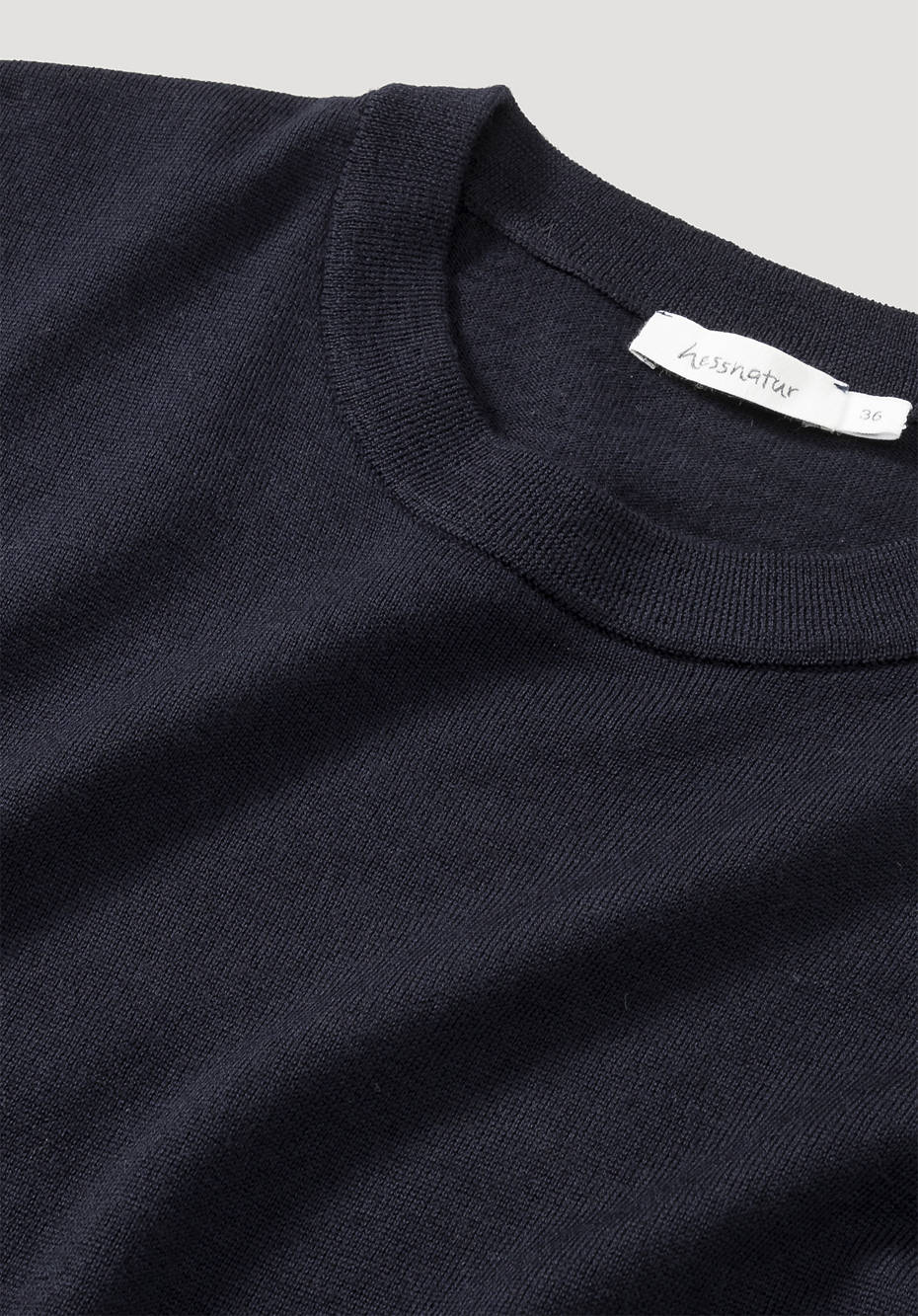 Rundhals-Pullover aus reiner Bio-Merinowolle