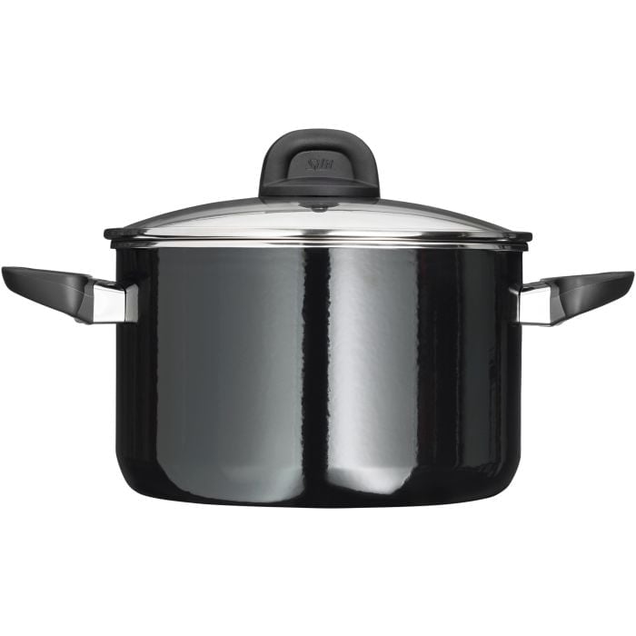 Silit Silargan® Modesto Kochtopf mit Deckel, 24 cm, Black