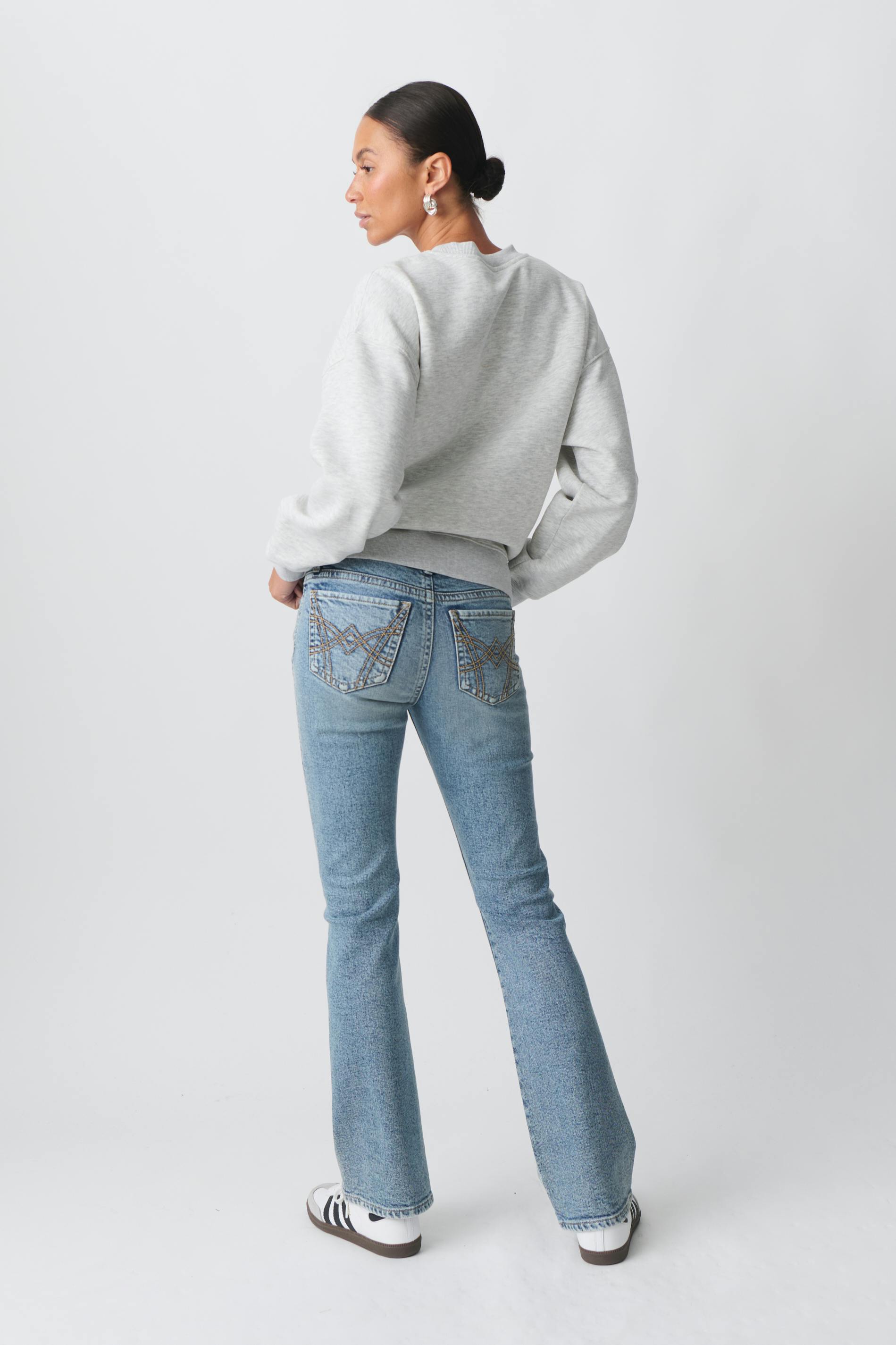 Twisted bootcut jeans