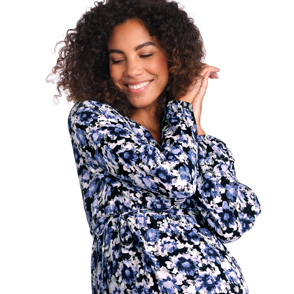 Damen Umstands-Kleid mit floralem Muster