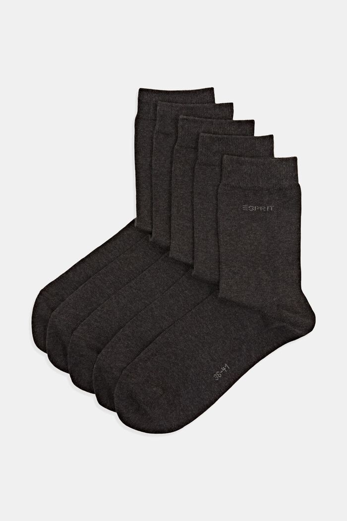 5er-Pack unifarbene Socken, Bio-Baumwolle