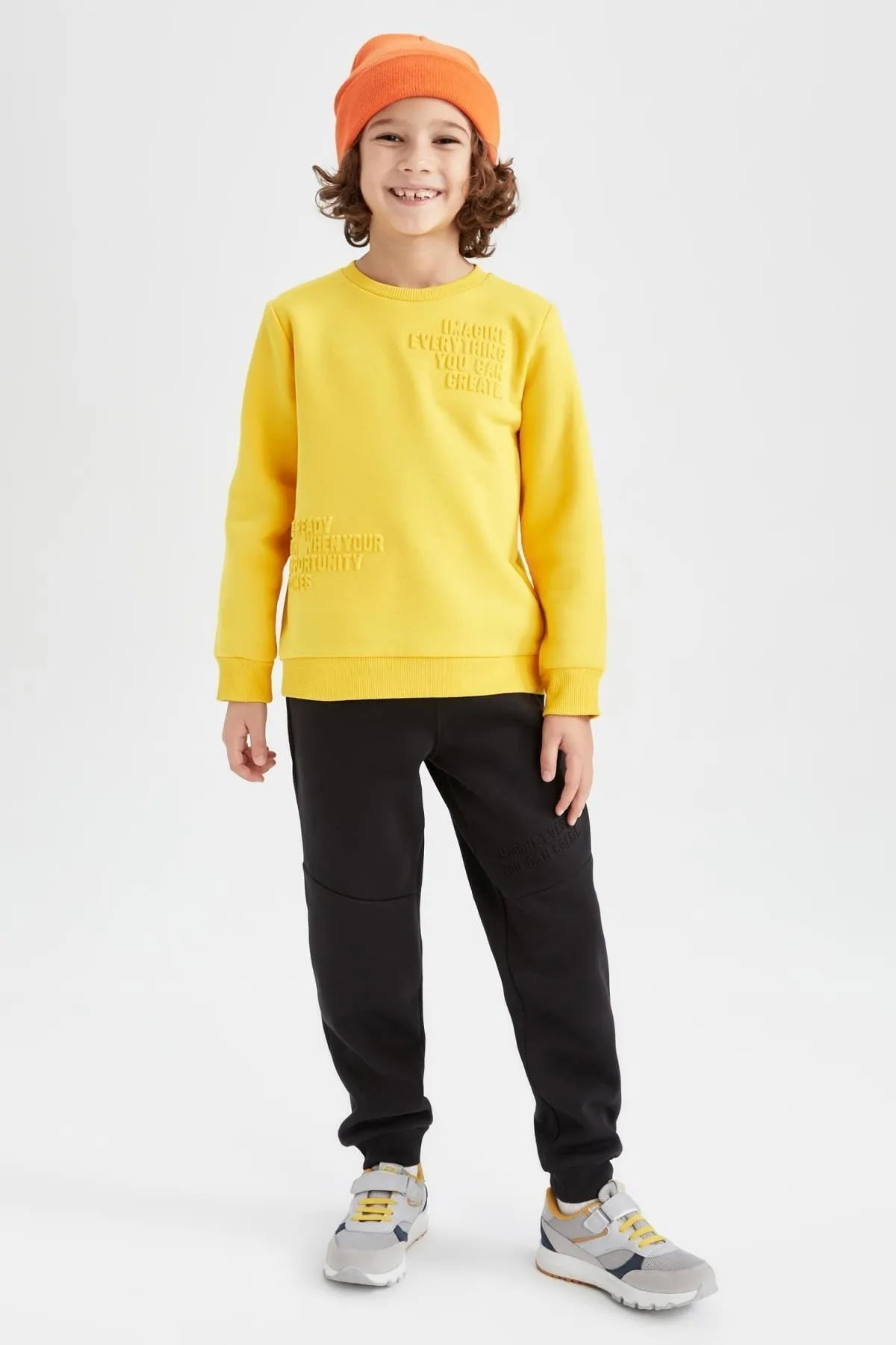 DeFacto  Jungen-Sweatshirt mit Rundhalsausschnitt