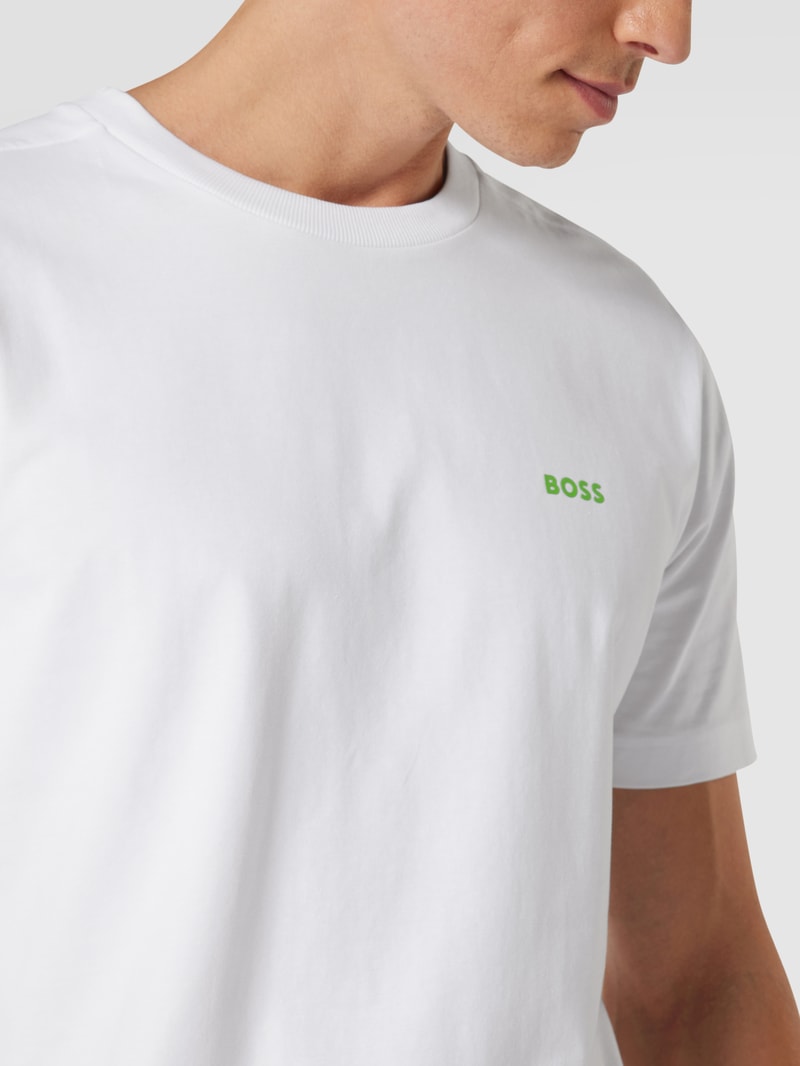 T-Shirt mit Logo-Print Modell 'Tee' in weiß