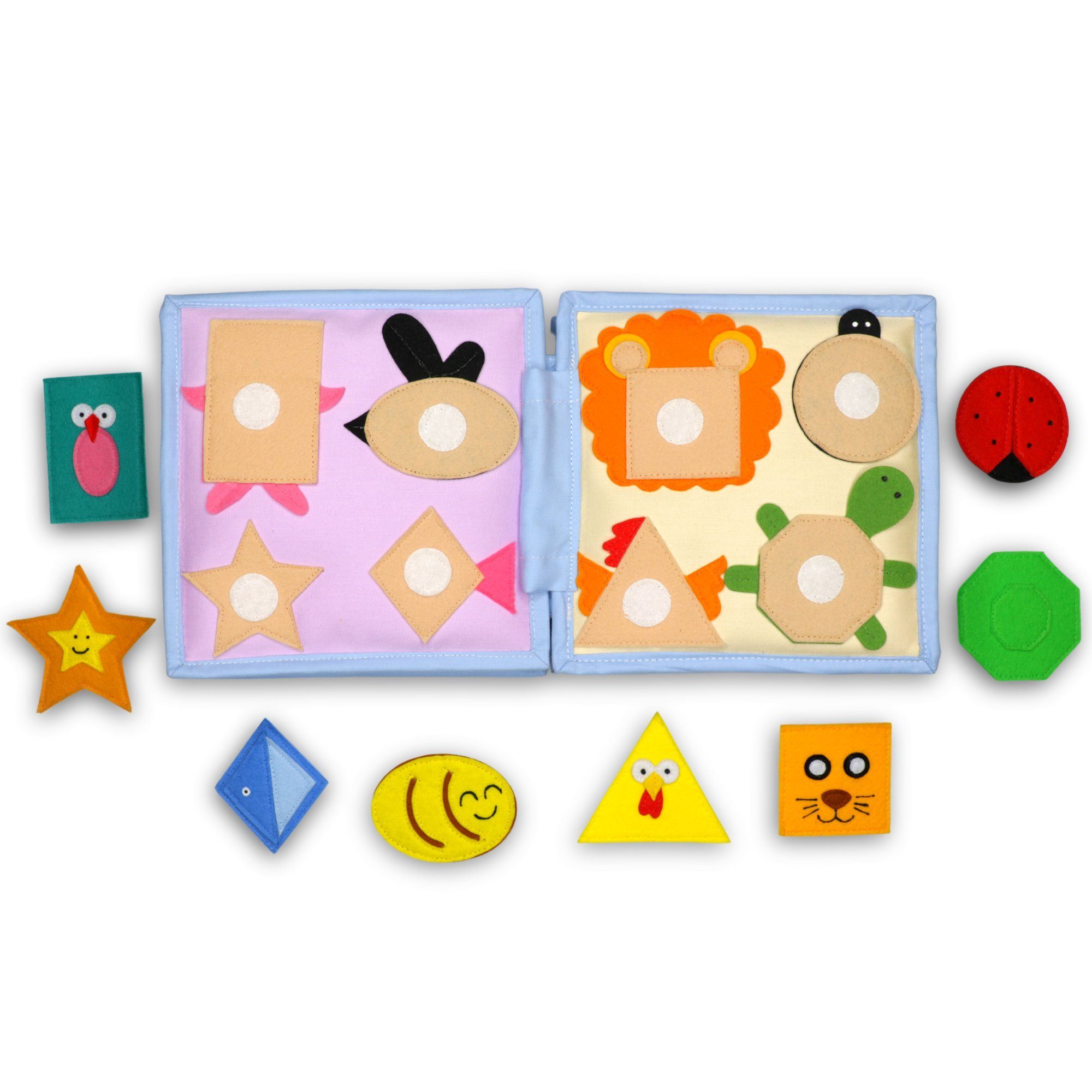 Jolly Designs Stoffbuch Sonnenschein - 6 Seiten Mini Quiet Book