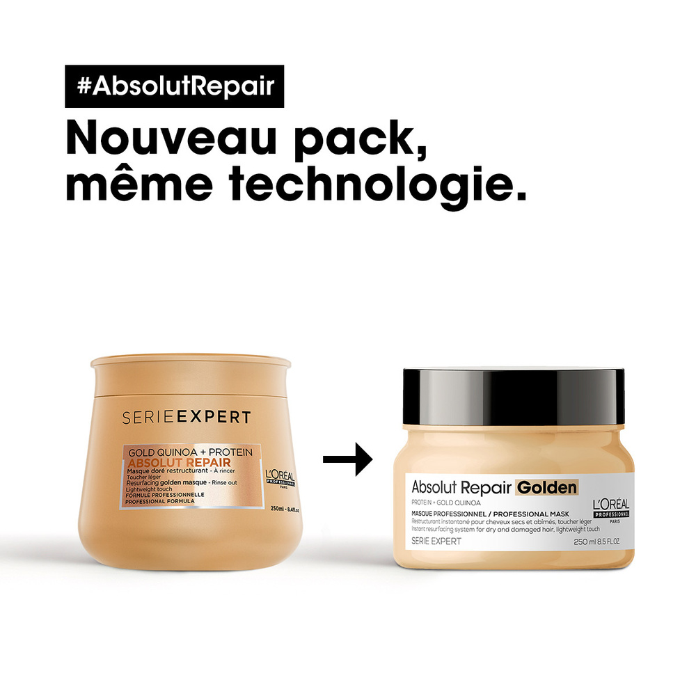 L'Oréal Professionnel Série Expert Absolut Repair Masque restructurant doré pour cheveux abîmés