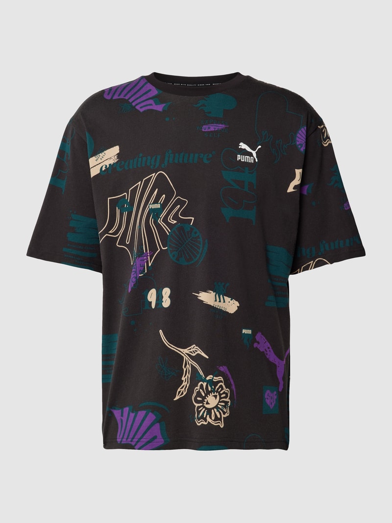 T-Shirt mit Allover-Print - PUMA X P&C* in schwarz