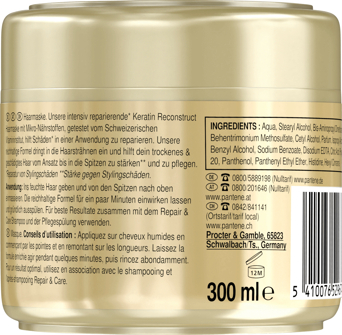 Haarmaske Keratin Repair & Care, 300 ml